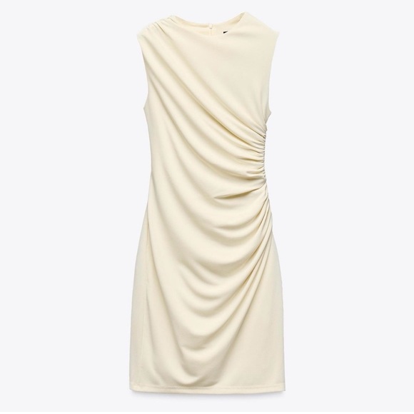 Zara Cream Mini Dress - Picture 4 of 8
